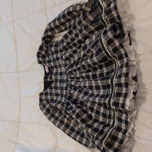 SweetHoney size 10 plaid dress with 4 layers of ruffles.